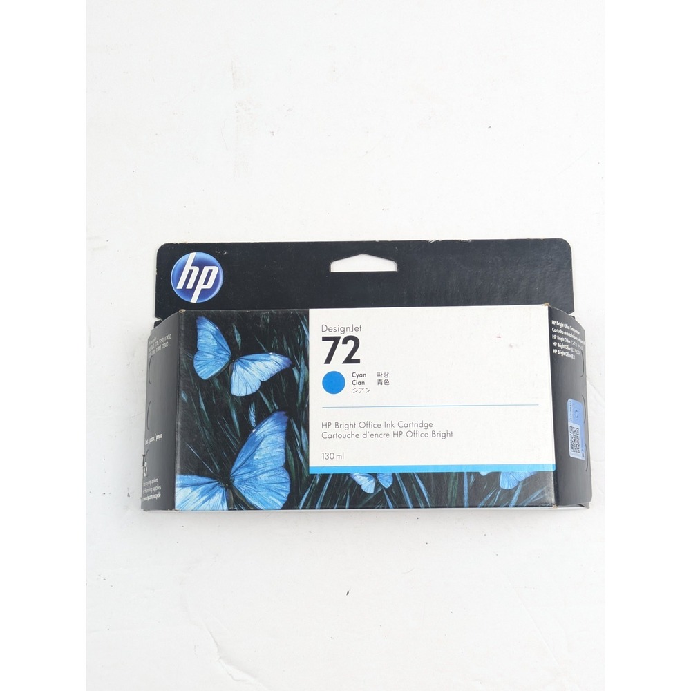 HP C9371A Genuine Ink Cartridge HP 72 Cyan Ink in Box 2022 Exp.